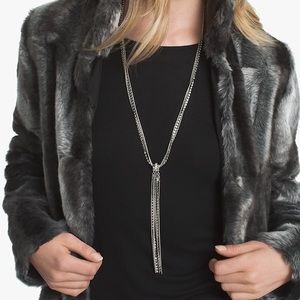 WHBM Disco Dot Chain Pendant Y-Necklace